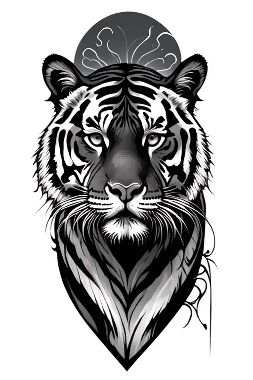 fine line tattoo tiger tattoo design idea