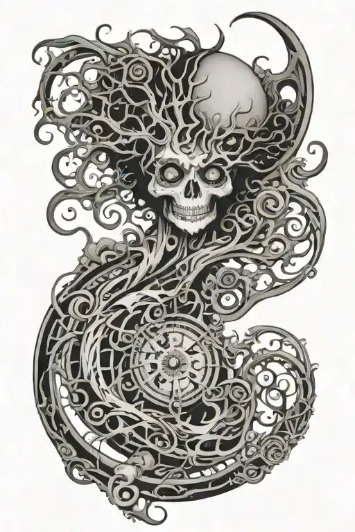 3/4 sleeve tattoo Tim Burton inspired tattoo sleeve tattoo design idea