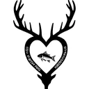 "Gone Bush Forever Free" "Gone Bush Forever Free" "Gone Bush Forever Free" "Gone Bush Forever Free" deer antlers making a heart with a fish jumping tattoo design idea