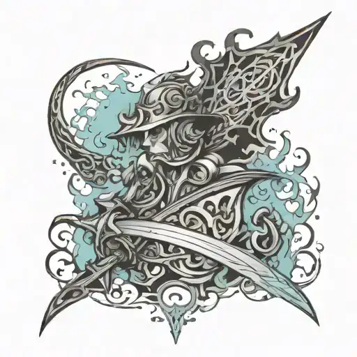 shardblade forming from mist tattoo design idea