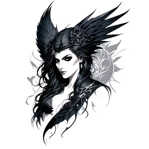 Morrigan tattoo design idea