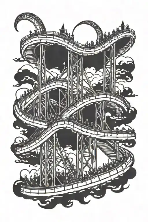 roller coaster tattoo design idea