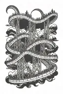 roller coaster tattoo design idea