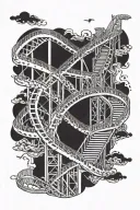 roller coaster tattoo design idea