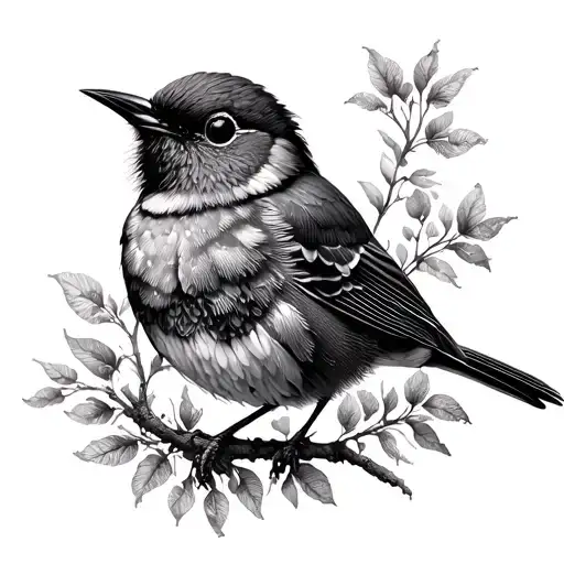 songbird tattoo design idea