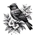 songbird tattoo design idea
