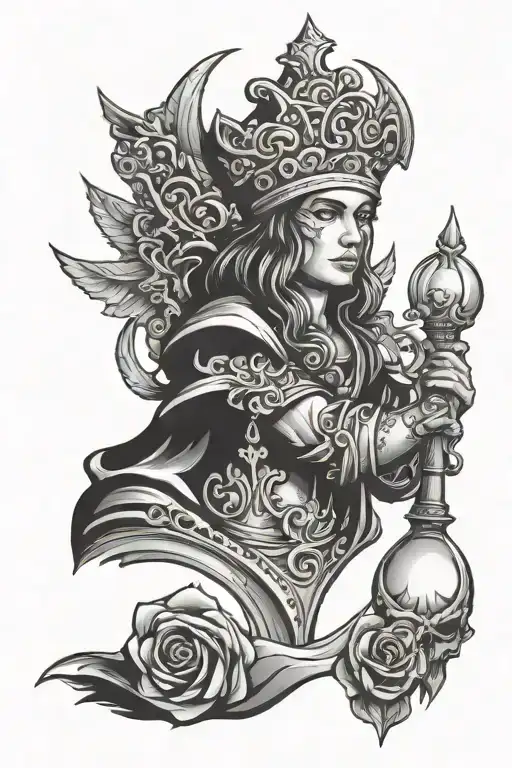 Saint Sinner tattoo design idea