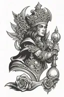 Saint Sinner tattoo design idea