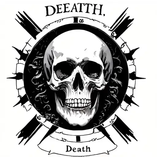 death tarot card tattoo design idea
