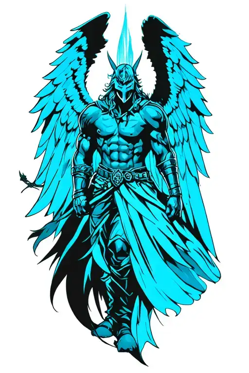 archangel warrior tattoo design idea