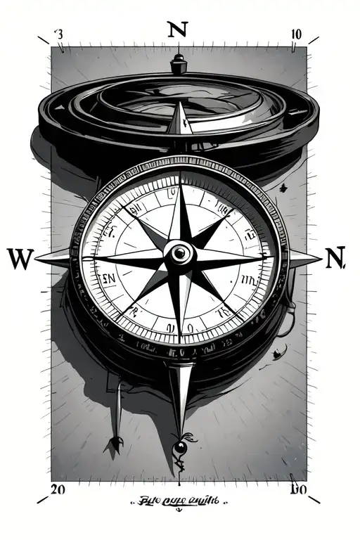 compass with the coordinates tattoo design idea