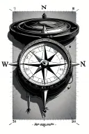 compass with the coordinates tattoo design idea