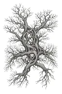 A neural network whose branches become roots tattoo design idea