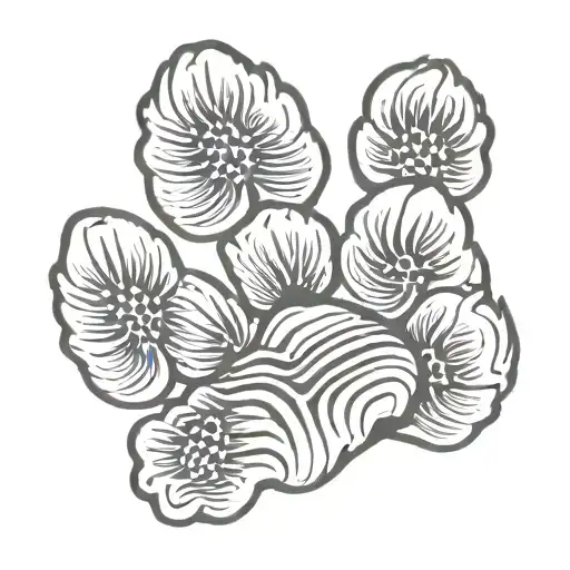 Clemson Tiger paw print tattoo design idea