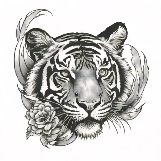 210 with the 0 being a tiger paw tattoo design idea