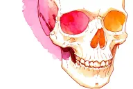 skull face tattoo design idea