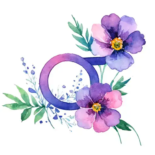 April Birth Flower with adoption symbol tattoo design idea