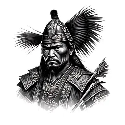 Ethiopian Samurai tattoo design idea