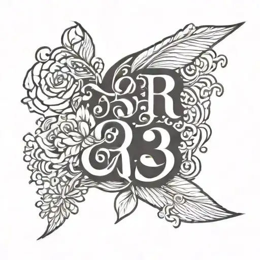 negative space birthday date march 17, 1983 tattoo design idea