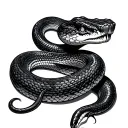 snake with broken neck tattoo design idea