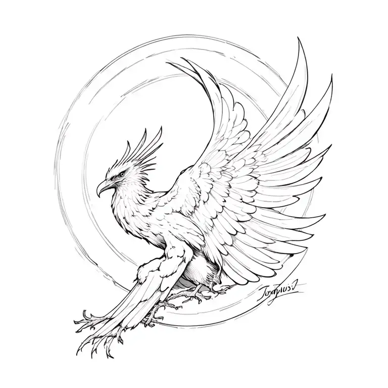 phoenix fine line forearm black white gray man date 10-07-2025 hiding in the tattoo must be subtle tattoo design idea