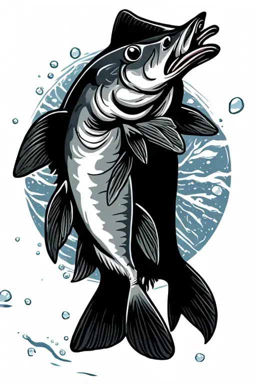 ice fishing tattoo design idea