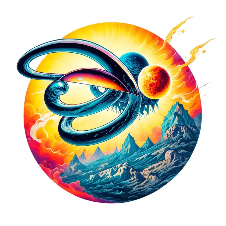 weight of gravity tattoo design idea