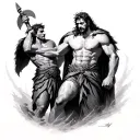 David And Goliath tattoo design idea