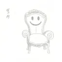 a chair with a smiley face on it tattoo design idea