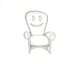 a chair with a smiley face on it tattoo design idea