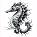 sea ​​horse tattoo design idea