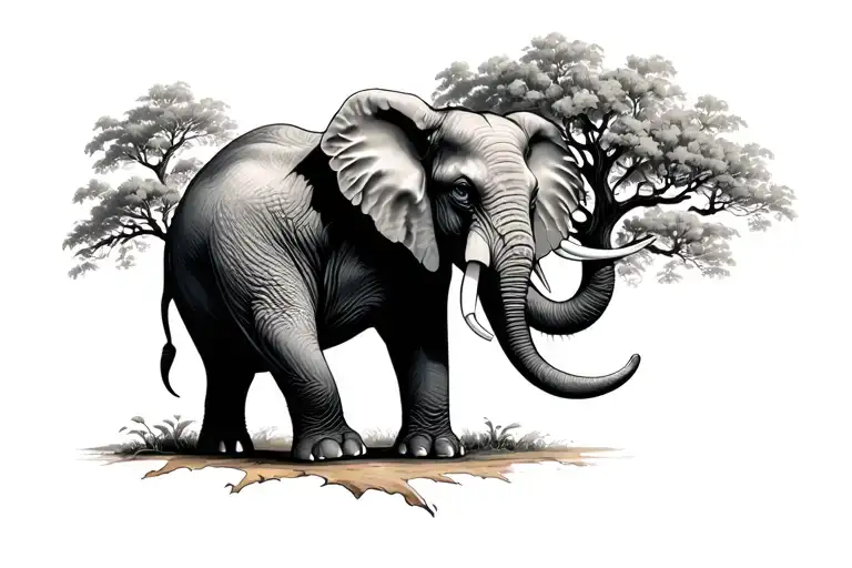 poison tree, semi colon, safety pin, elephant tattoo design idea