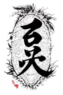 Gaara's forehead tattoo, the kanji "愛" (ai), signifies "love" and represents his journey from self-hatred to self-accept tattoo design idea