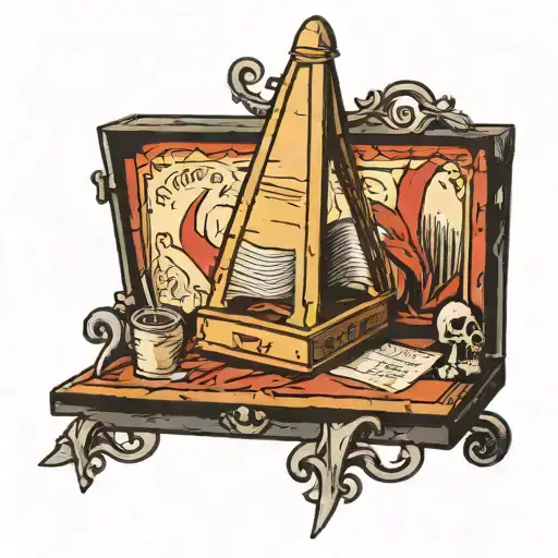 guillotine tattoo design idea