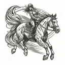 Horse Barrel Racing club tattoo design idea