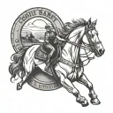 Horse Barrel Racing club tattoo design idea