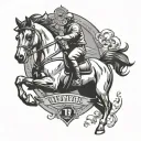 Horse Barrel Racing club tattoo design idea