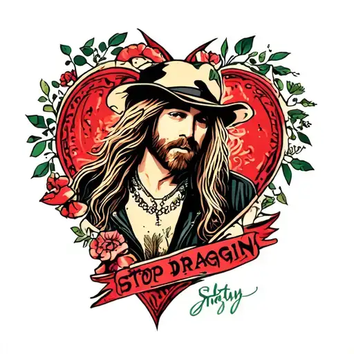 Stevie nicks tom petty stop draggin my heart around tattoo design idea