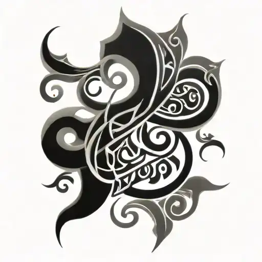 Arabic calligraphy tattoo design idea