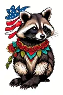 racoon tattoo design idea