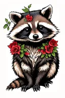 racoon tattoo design idea
