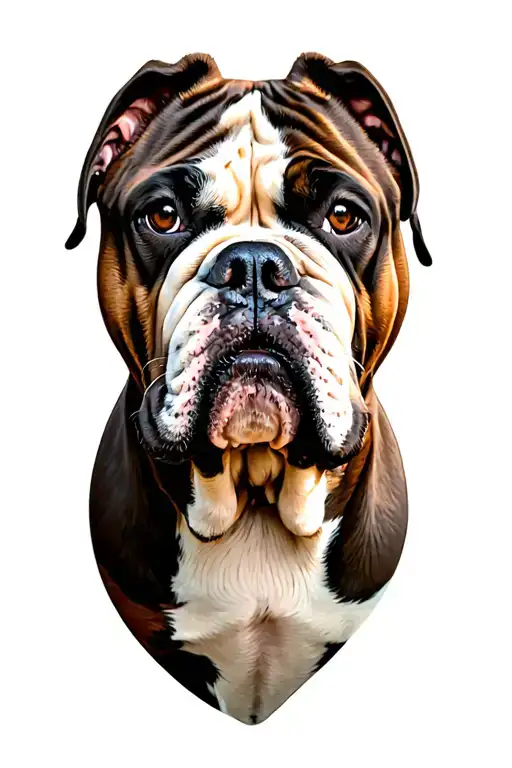 old english bulldog and great dane tattoo design idea