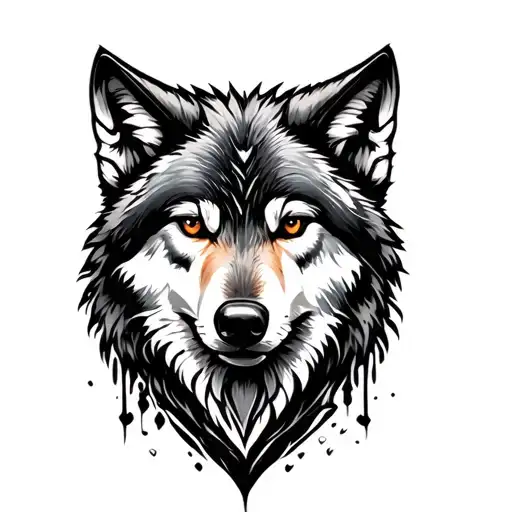 when you're a Pisces, but the wolf is your animal spirit tattoo design idea