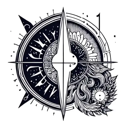 Aquarius and libra zodiac signs separately  tattoo design idea