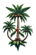 Palm Tree Of Life paramedic symbol tattoo design idea