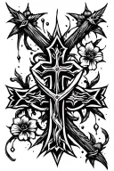 triple cross tattoo tattoo design idea
