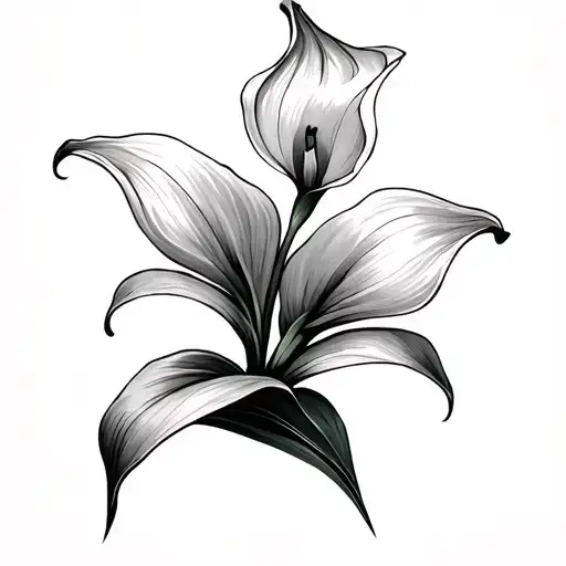 simple small stomach tattoos calla lilies with other designs. tattoo design idea