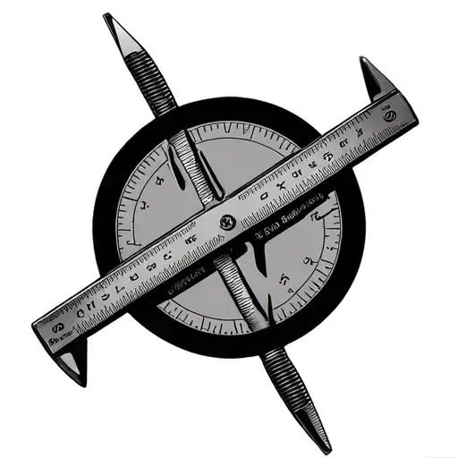 vernier calipers within Mohr's circle tattoo design idea