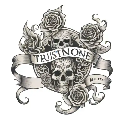 Trust No One tattoo design idea