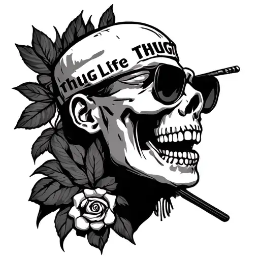 thug life tattoo tattoo design idea